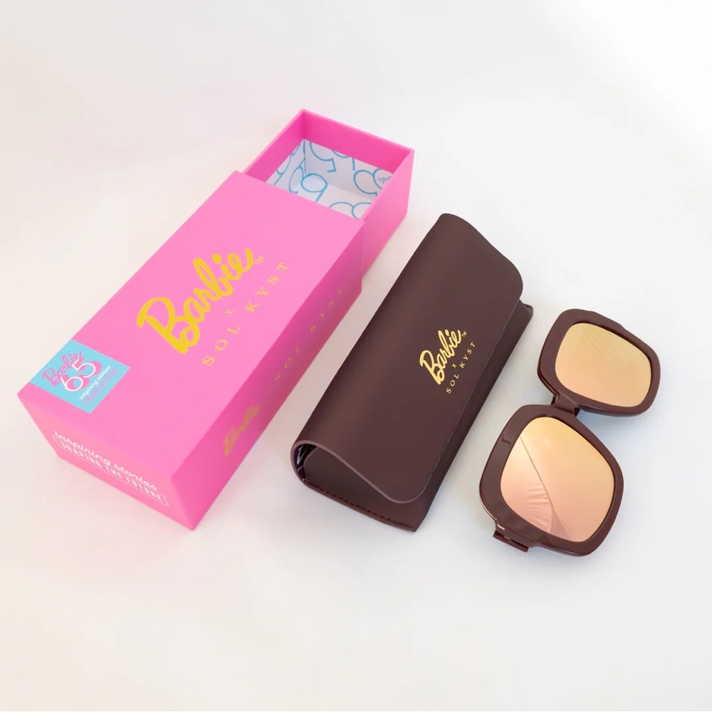 Barbie X Sol Kyst Disco Sunglasses, Burgundy - Wide